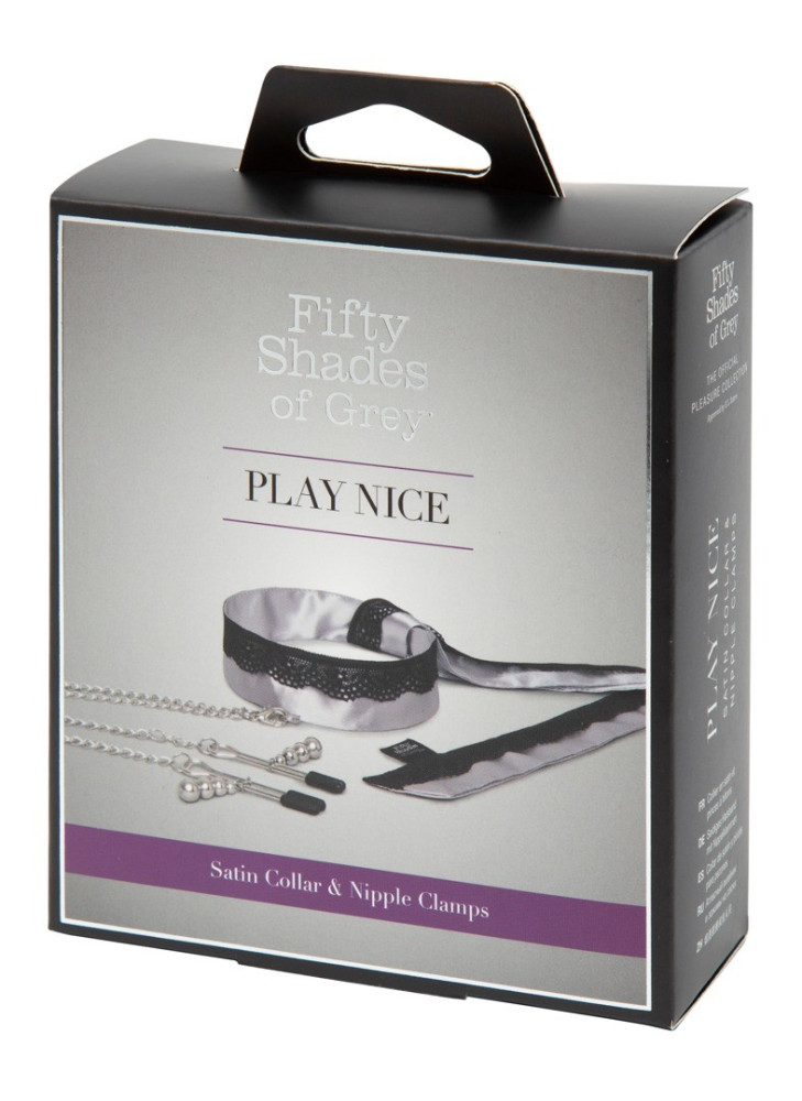 Play Nice Satin Collar & Nipple Clamps